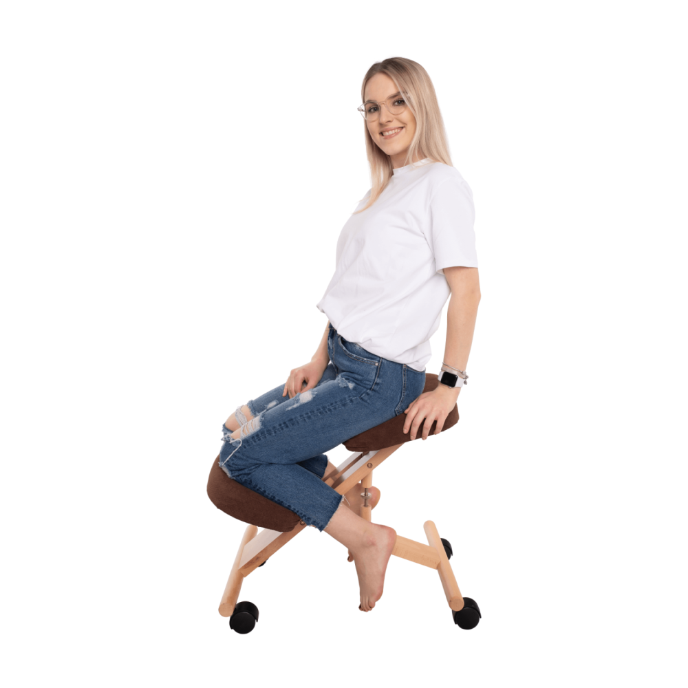 Ergonomická klekačka, hnědá/buk, FLONET