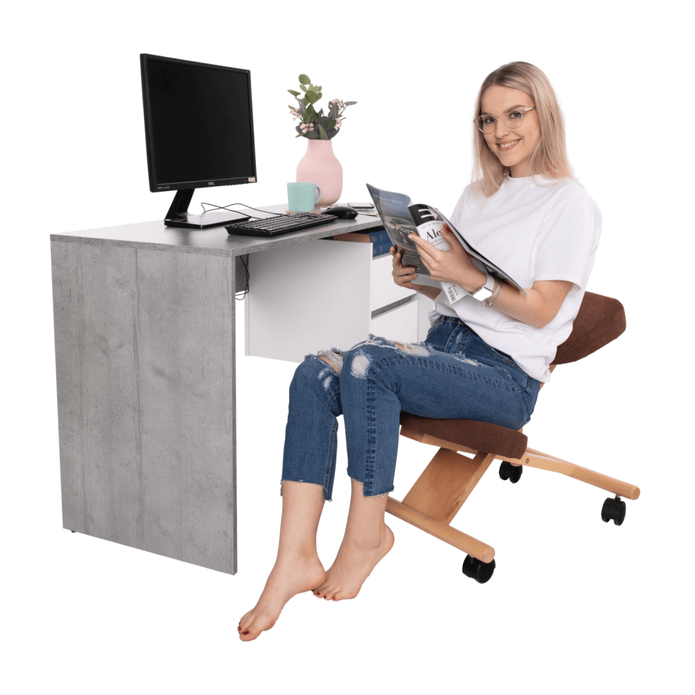 Ergonomická klekačka, hnědá/buk, FLONET