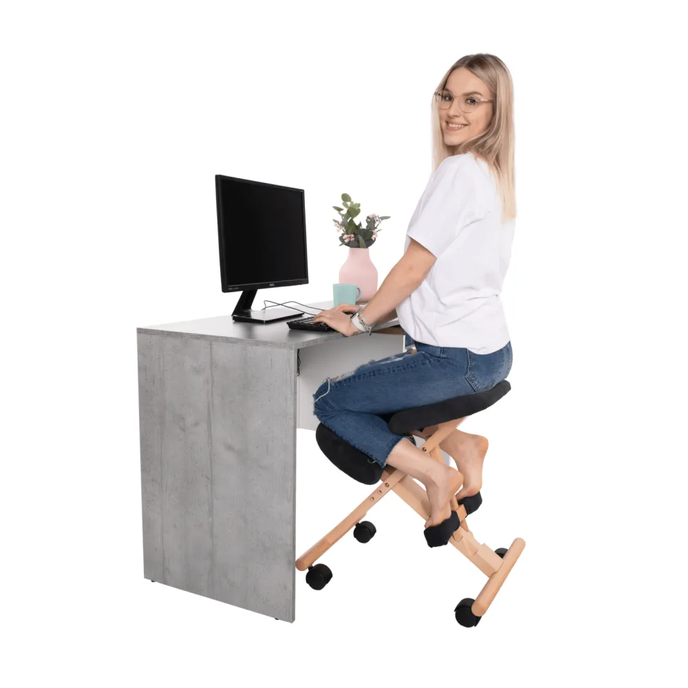 Ergonomická klekačka, černá/buk, GROCO