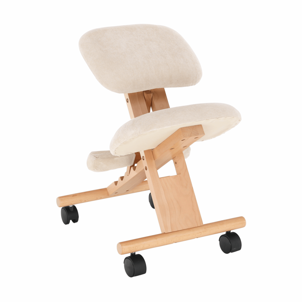 Ergonomická klekačka, krémová/buk, GROCO