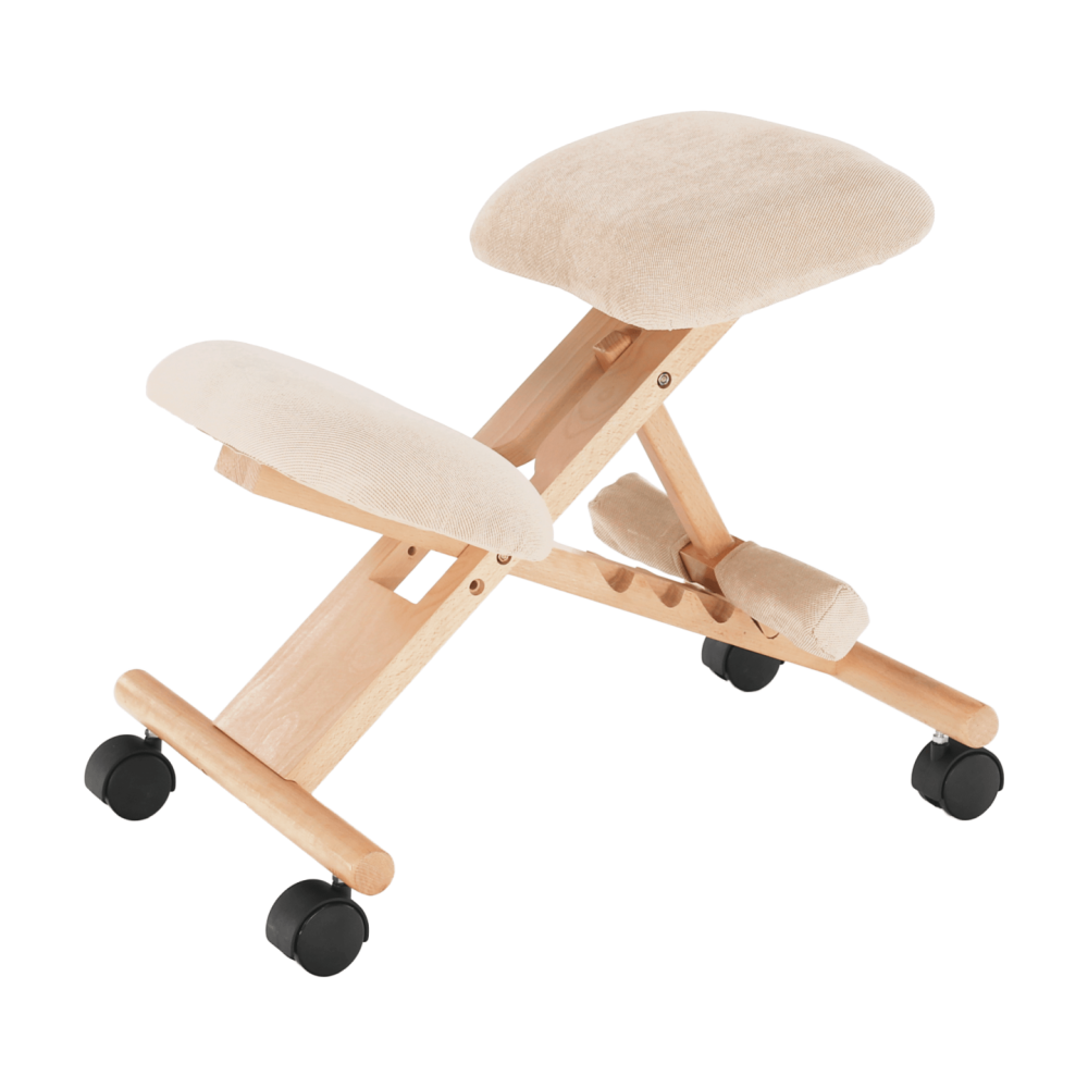 Ergonomická klekačka, krémová/buk, GROCO