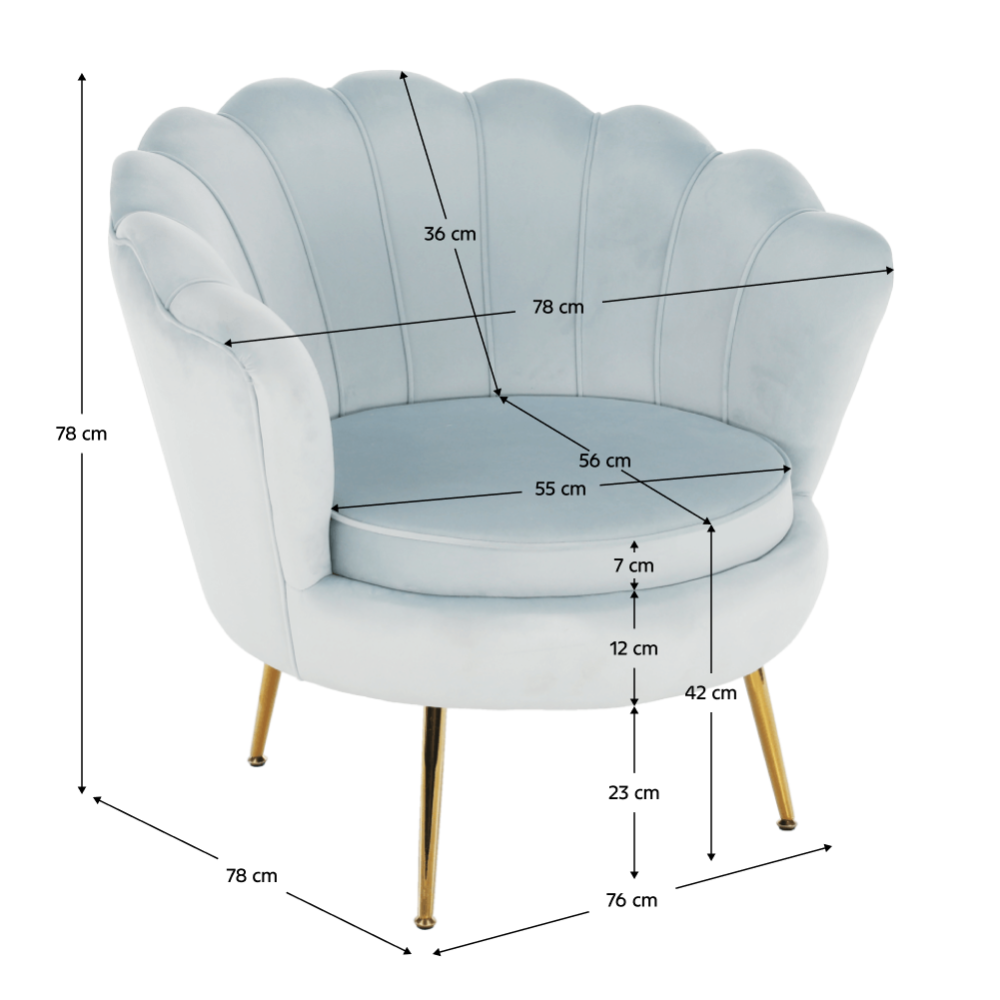 Křeslo ve stylu Art-deco, šedomodrá Velvet látka/gold chrom-zlatý, NOBLIN