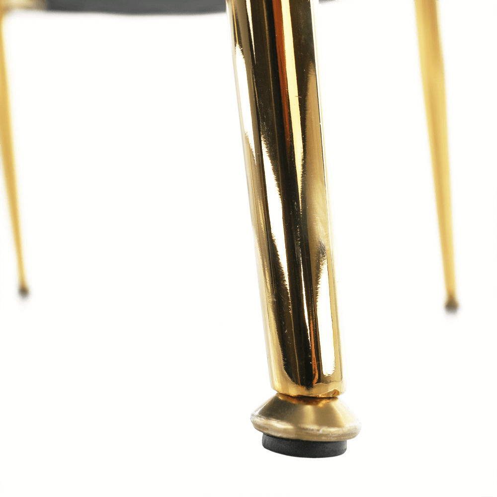 Křeslo ve stylu Art-deco, šedomodrá Velvet látka/gold chrom-zlatý, NOBLIN