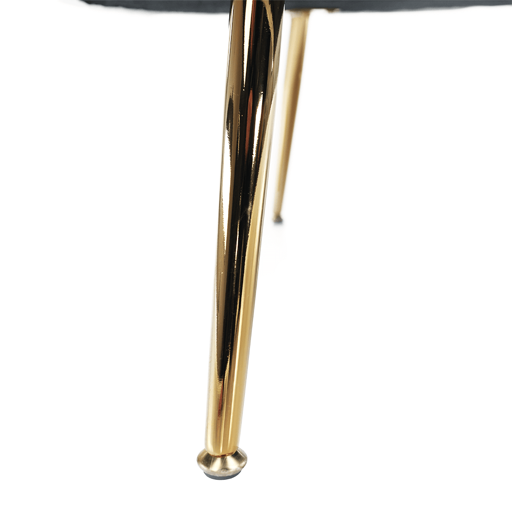 Lavice ve stylu Art-deco, šedomodrá Velvet látka / gold chrom-zlatý, NOBLIN