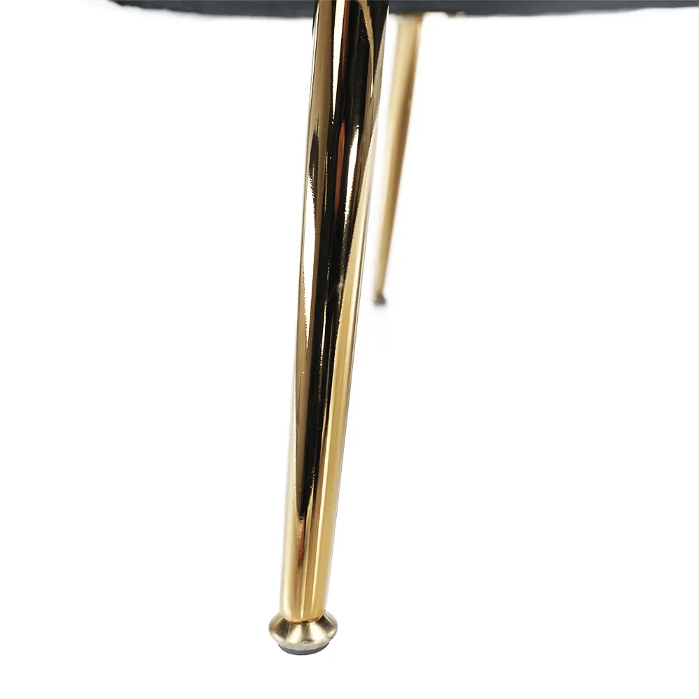 Lavice ve stylu Art-deco, šedomodrá Velvet látka / gold chrom-zlatý, NOBLIN