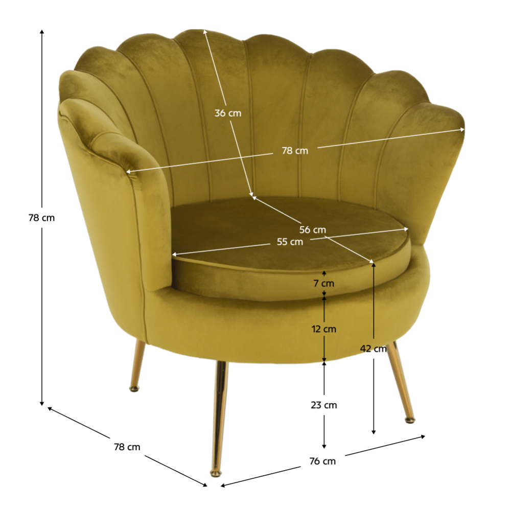 Křeslo ve stylu Art-deco, hořčicová Velvet látka/gold chrom-zlatý, NOBLIN