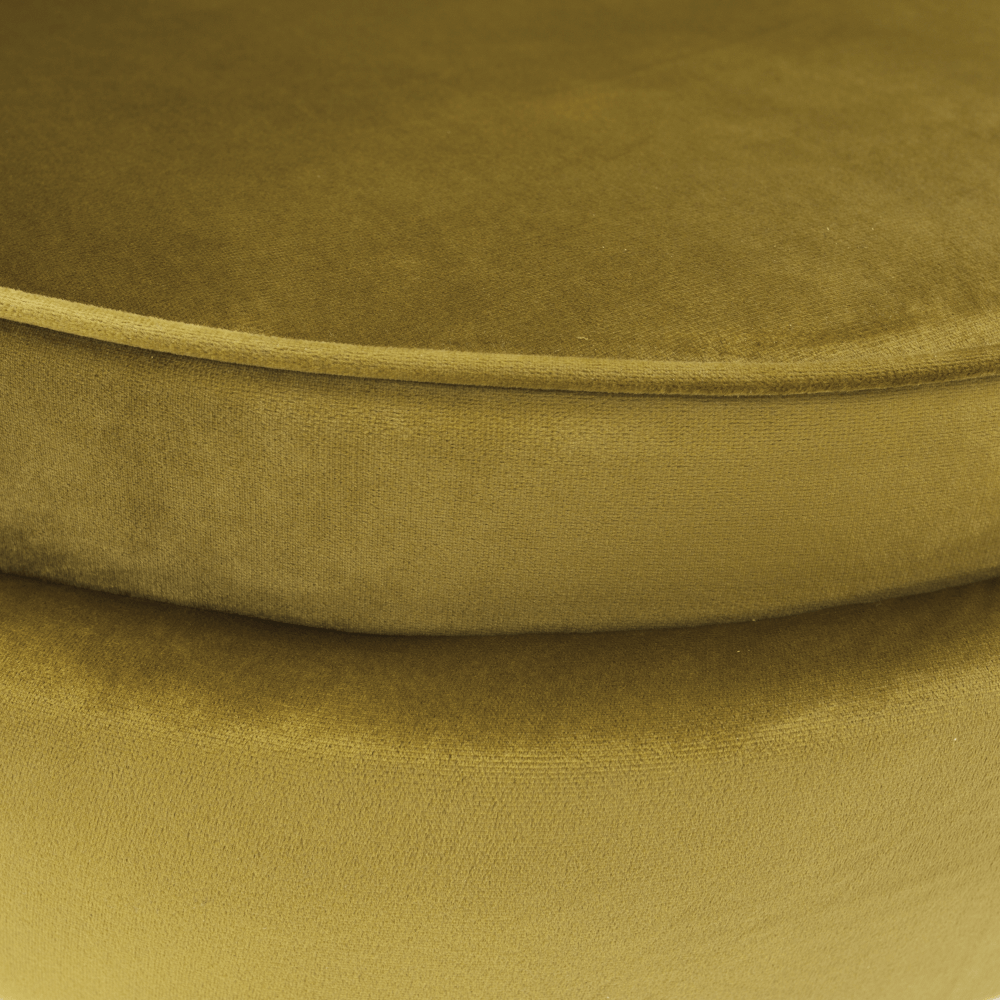 Křeslo ve stylu Art-deco, hořčicová Velvet látka/gold chrom-zlatý, NOBLIN