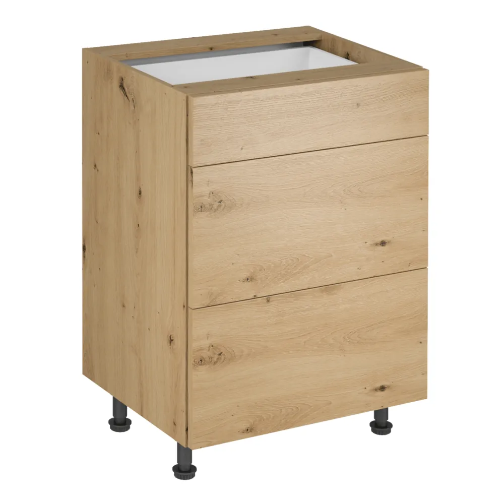 Spodní skříňka, dub artisan, LANGEN D60S3 P