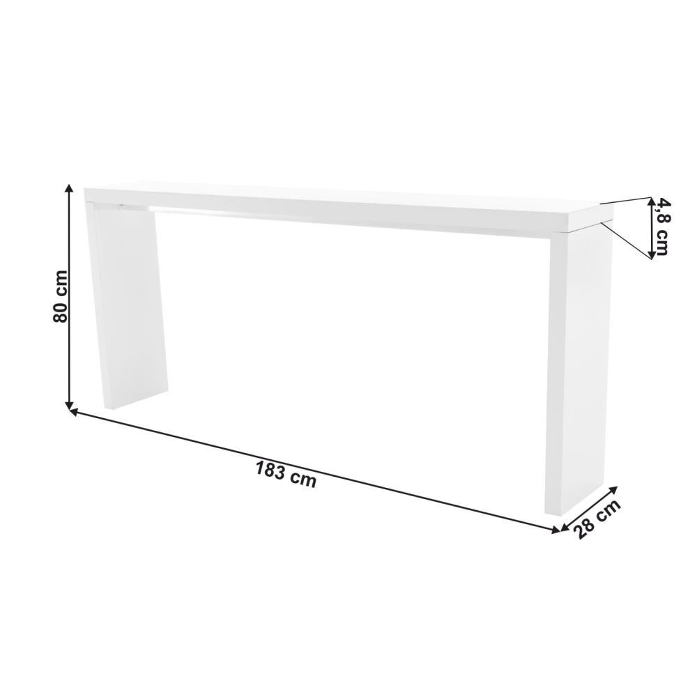 Konzolový stolek, bílá, FITRON
