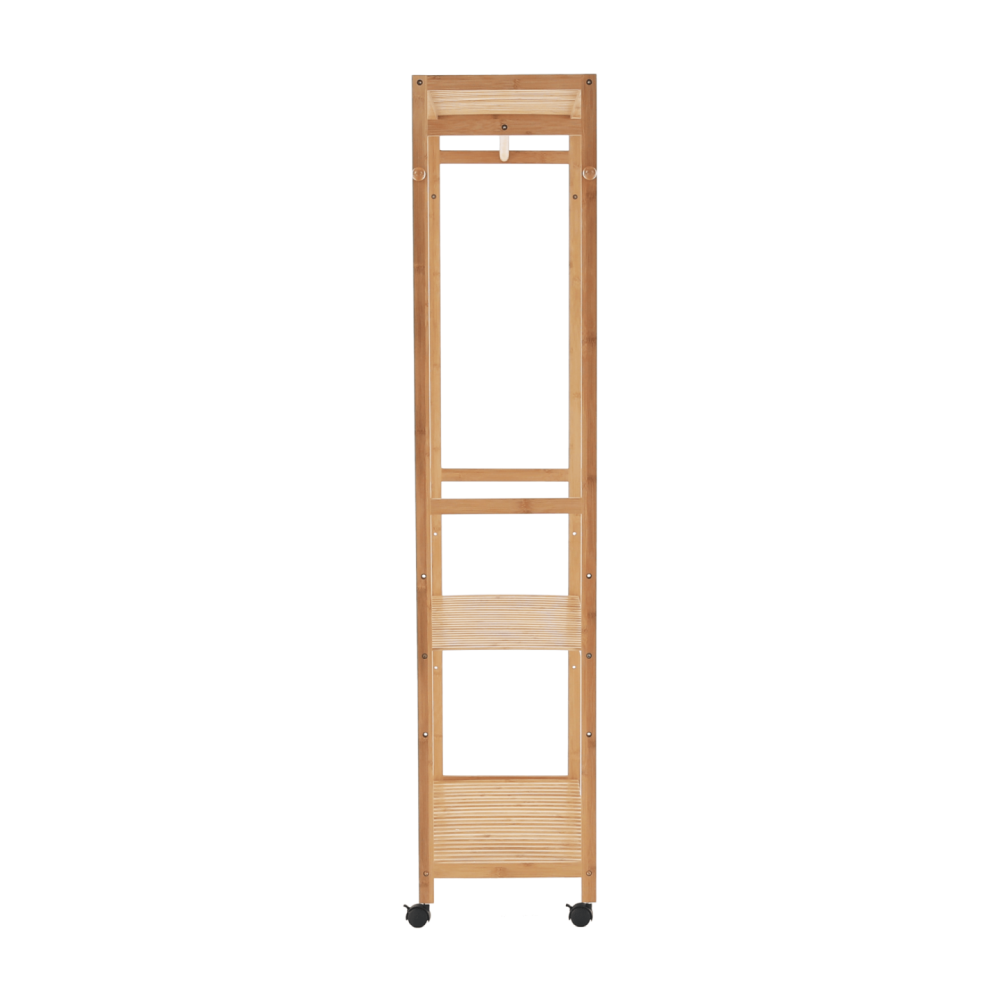 Šatní organizér, přírodní bambus, MELAR