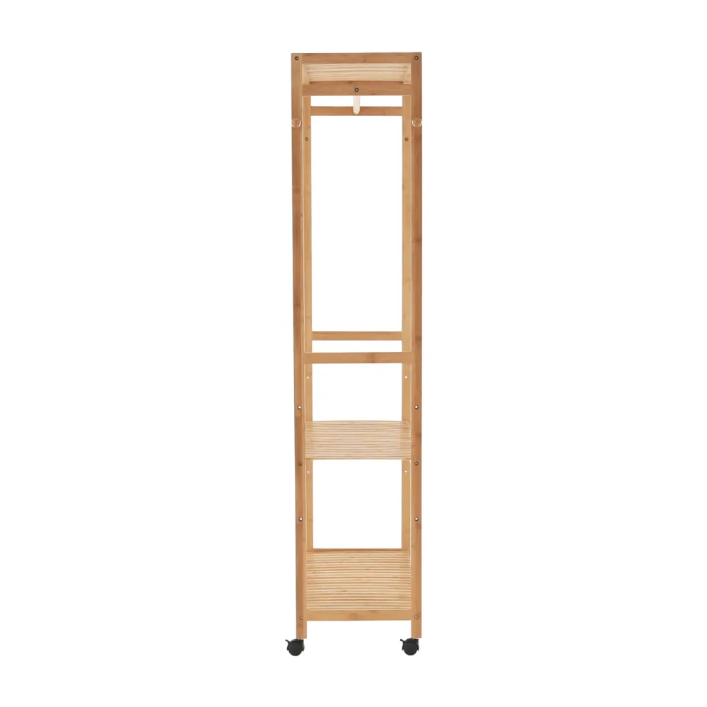 Šatní organizér, přírodní bambus, MELAR