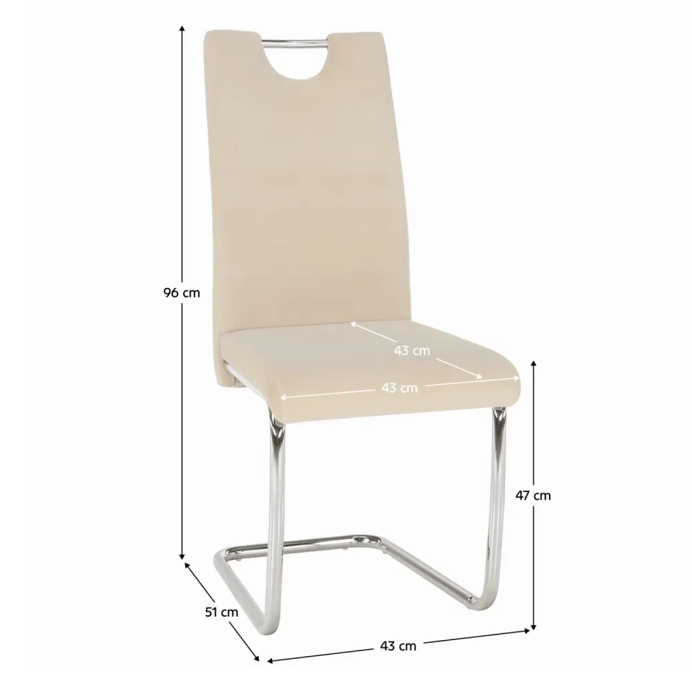 Jídelní židle, béžová Dulux Velvet látka, ABIRA NEW