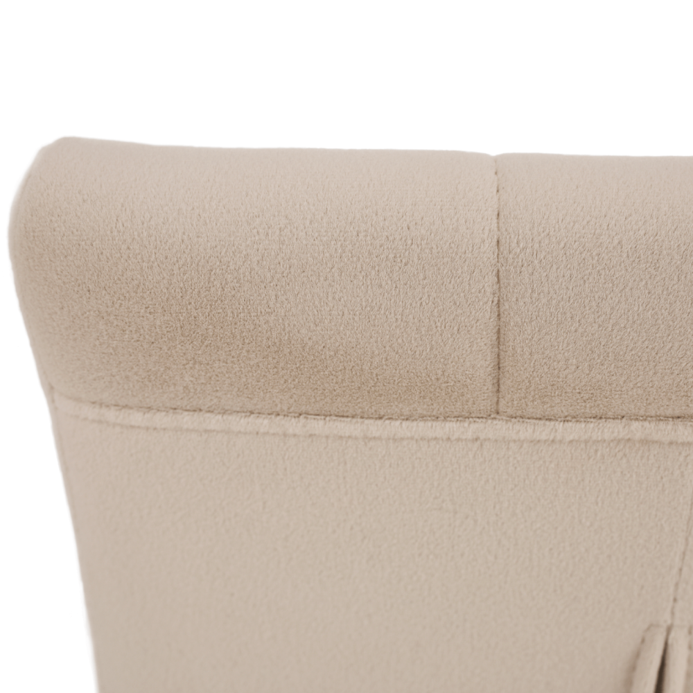 Jídelní židle, béžová Dulux Velvet látka / chrom, SALOMA NEW