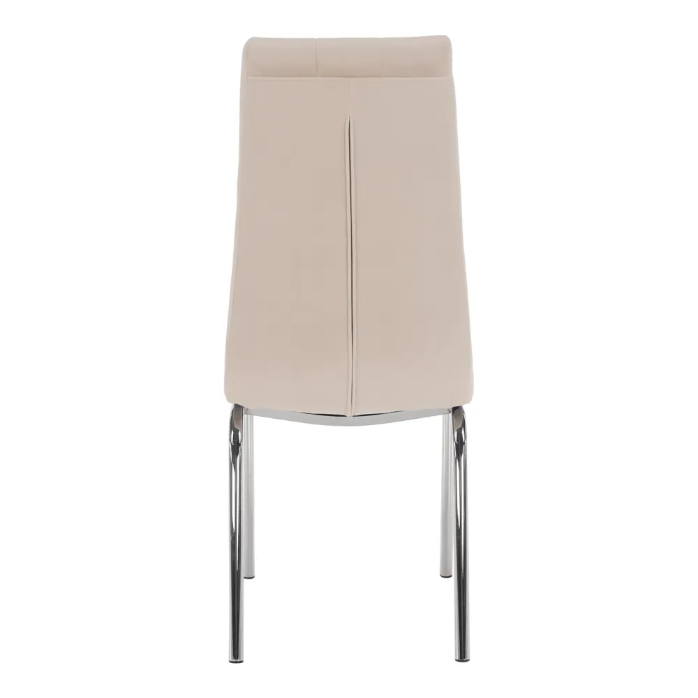 Jídelní židle, béžová Dulux / chrom, GERDA NEW