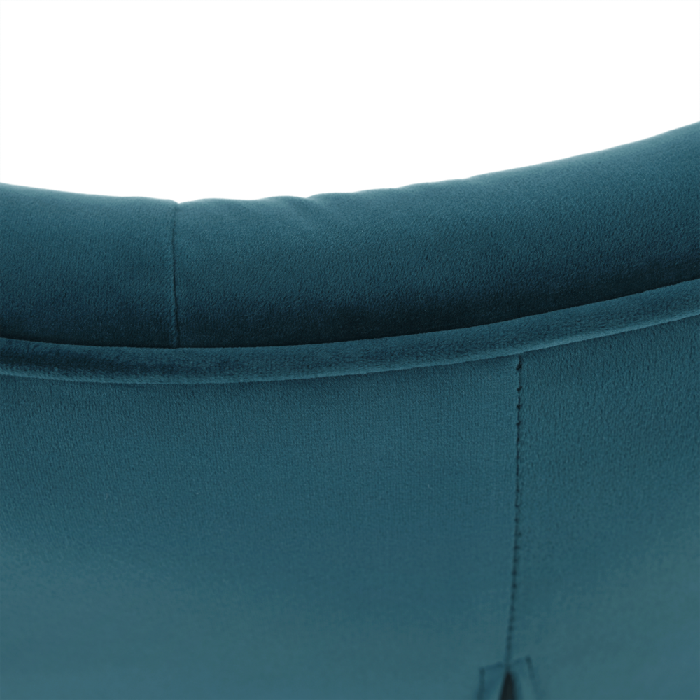 Designové křeslo, petrolejová Velvet látka / chrom, MARLOV