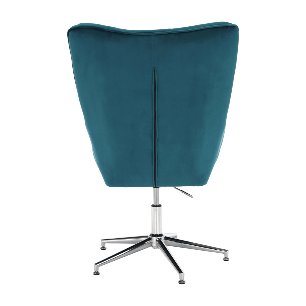 Designové křeslo, petrolejová Velvet látka / chrom, MARLOV