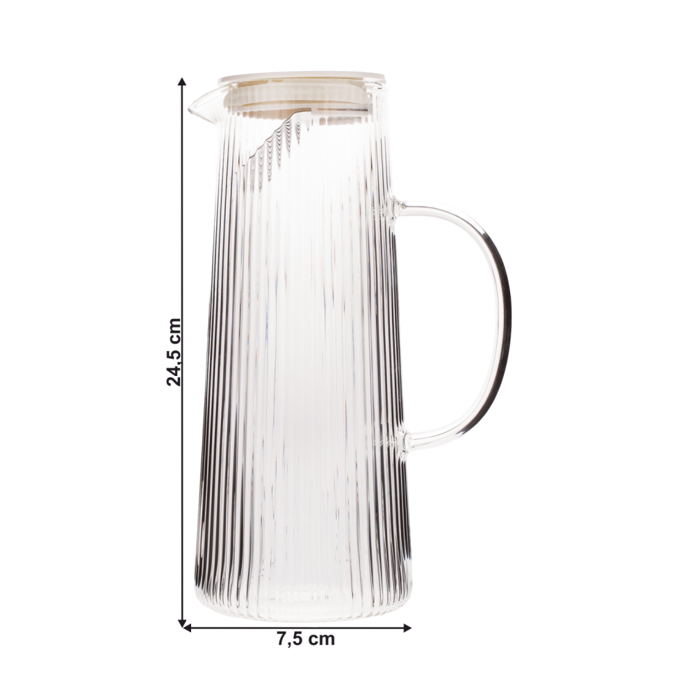 Džbán na vodu/na víno, 1270 ml, čirá, MATY