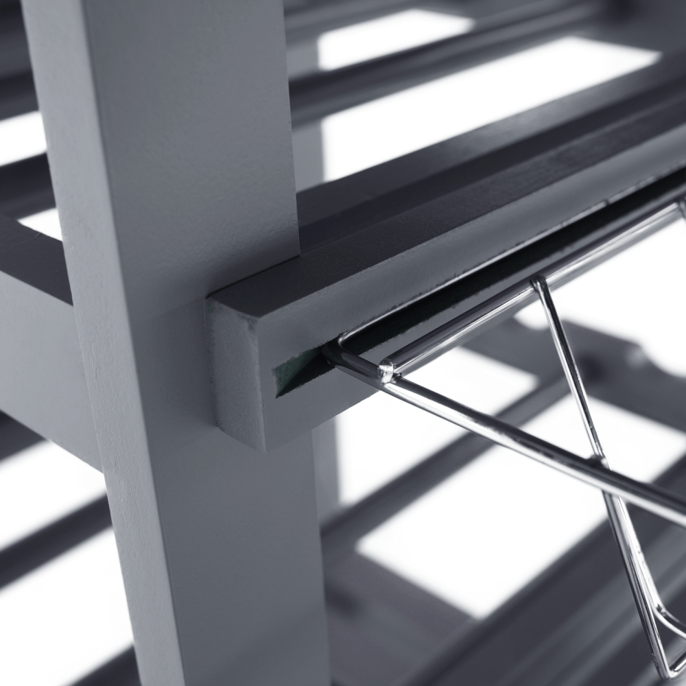 Servírovací vozík, šedá/přírodní, BARABE