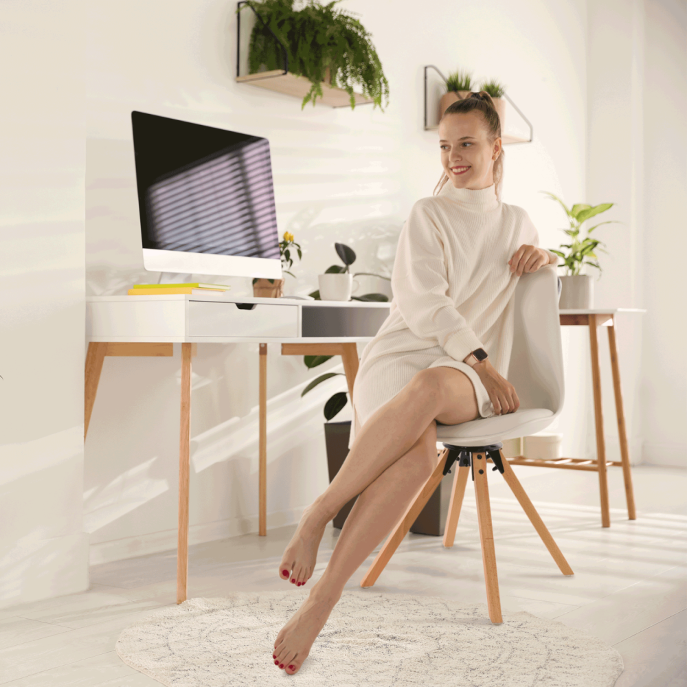 Stylová otočná židle, bílá, ETOSA