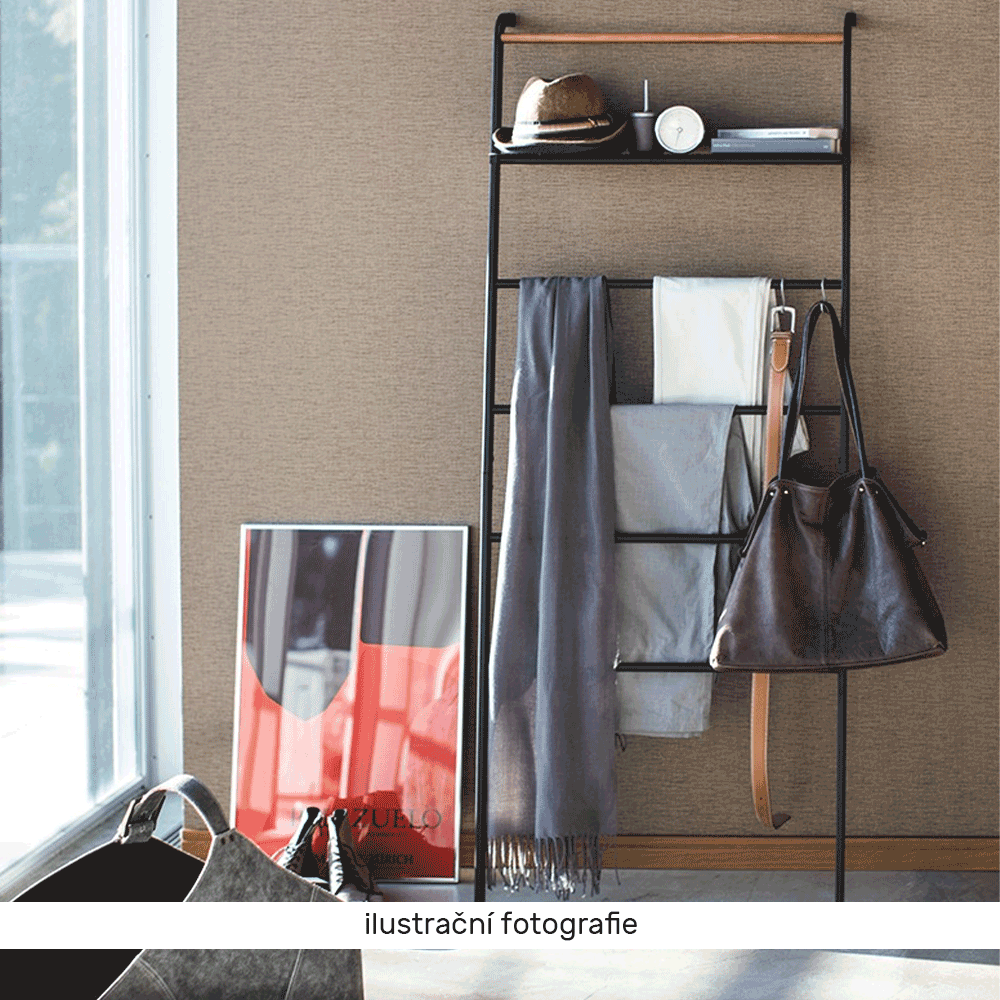 Věšák/žebřík, černá/kov, BUBY