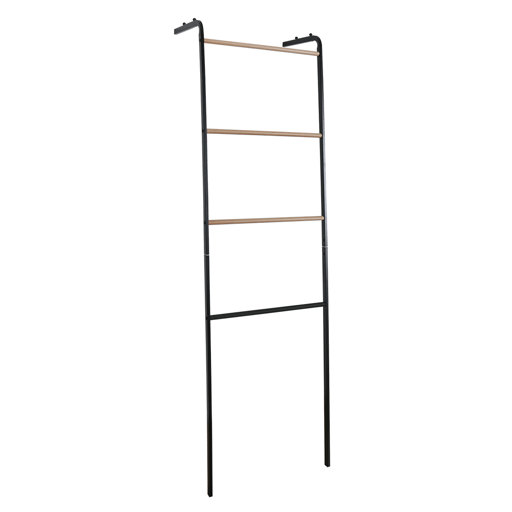 Věšák/žebřík, černá/kov, BUBY