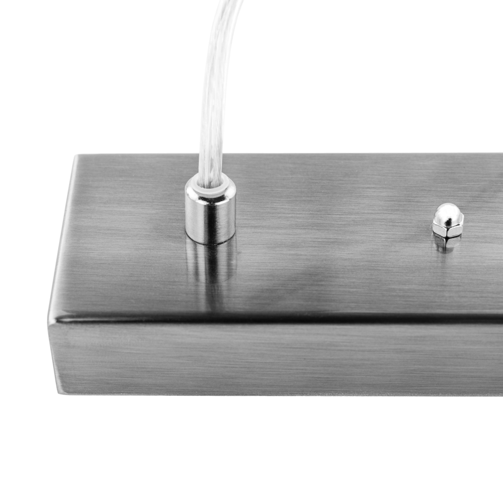 Visící lampa v retro stylu, kov, matný nikl, AVIER TYP 4