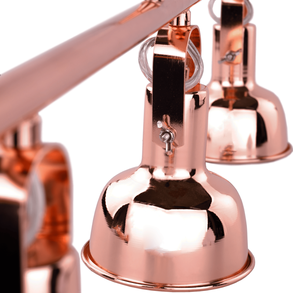 Visící lampa v retro stylu, kov, rose gold, AVIER TYP 4