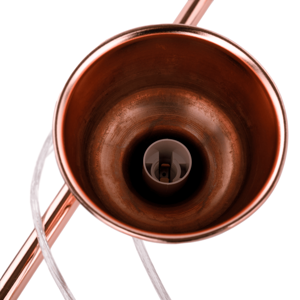 Visící lampa v retro stylu, kov, rose gold, AVIER TYP 4