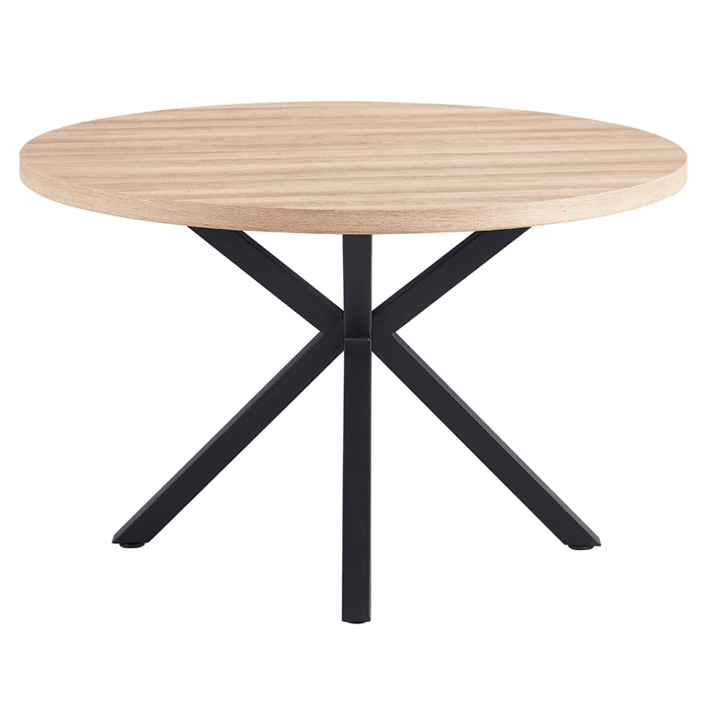 Jedálenský stůl, dub sonoma / čierna, průměr 120 cm, MEDOR