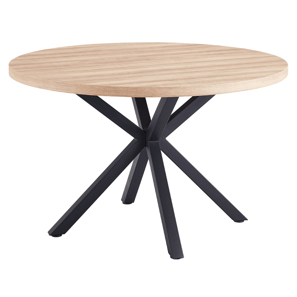 Jedálenský stůl, dub sonoma / čierna, průměr 120 cm, MEDOR