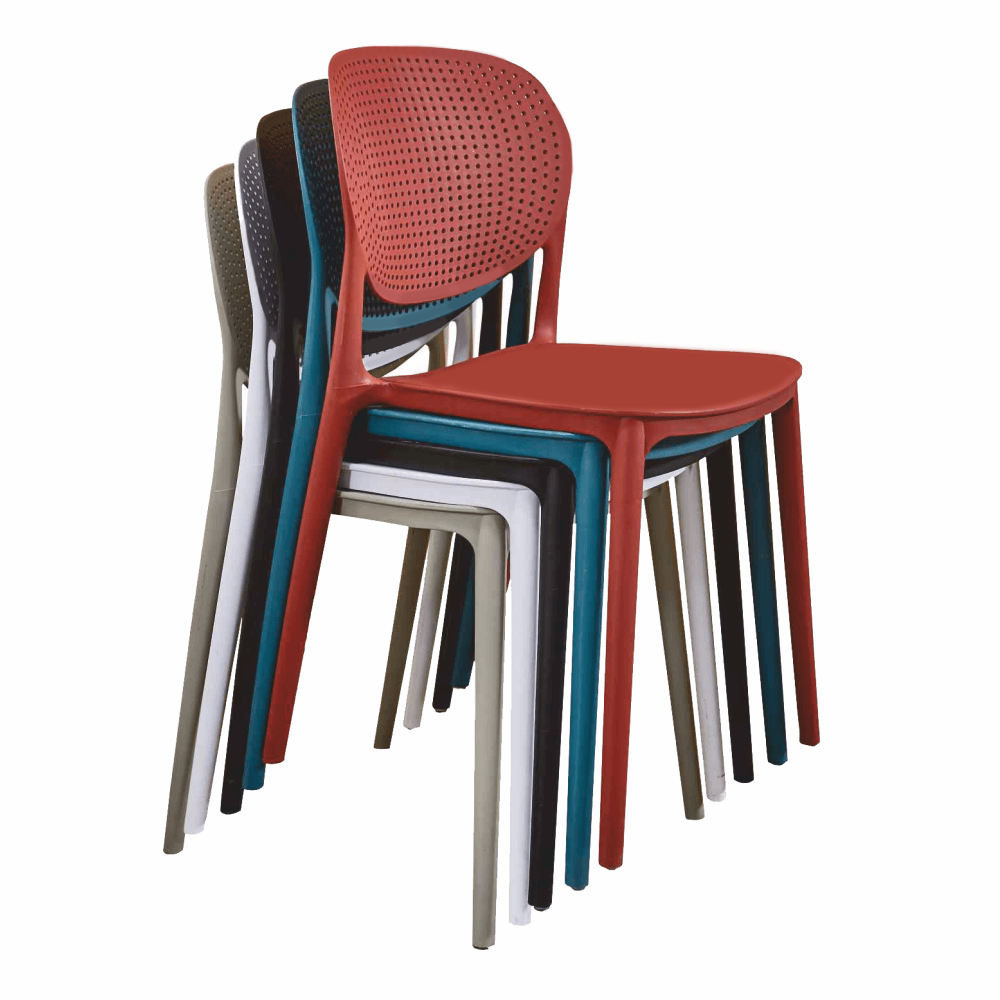 Stohovatelná židle, žlutá, FEDRA new