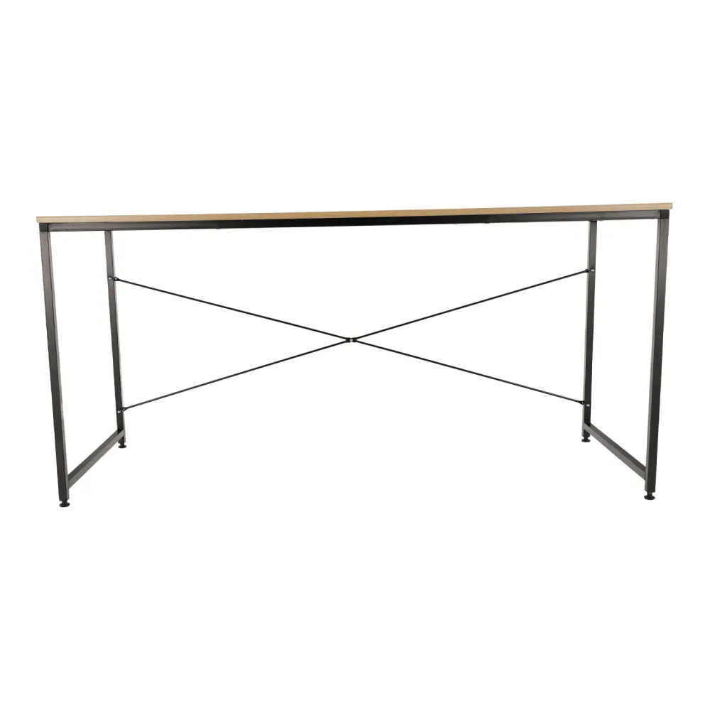 Psací stůl, dub / černá, 150x60 cm, MELLORA