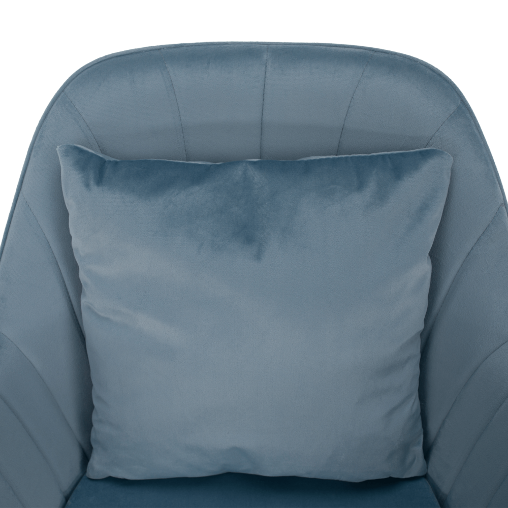 Kancelářské křeslo, modrá Velvet látka / chrom, KLIAN