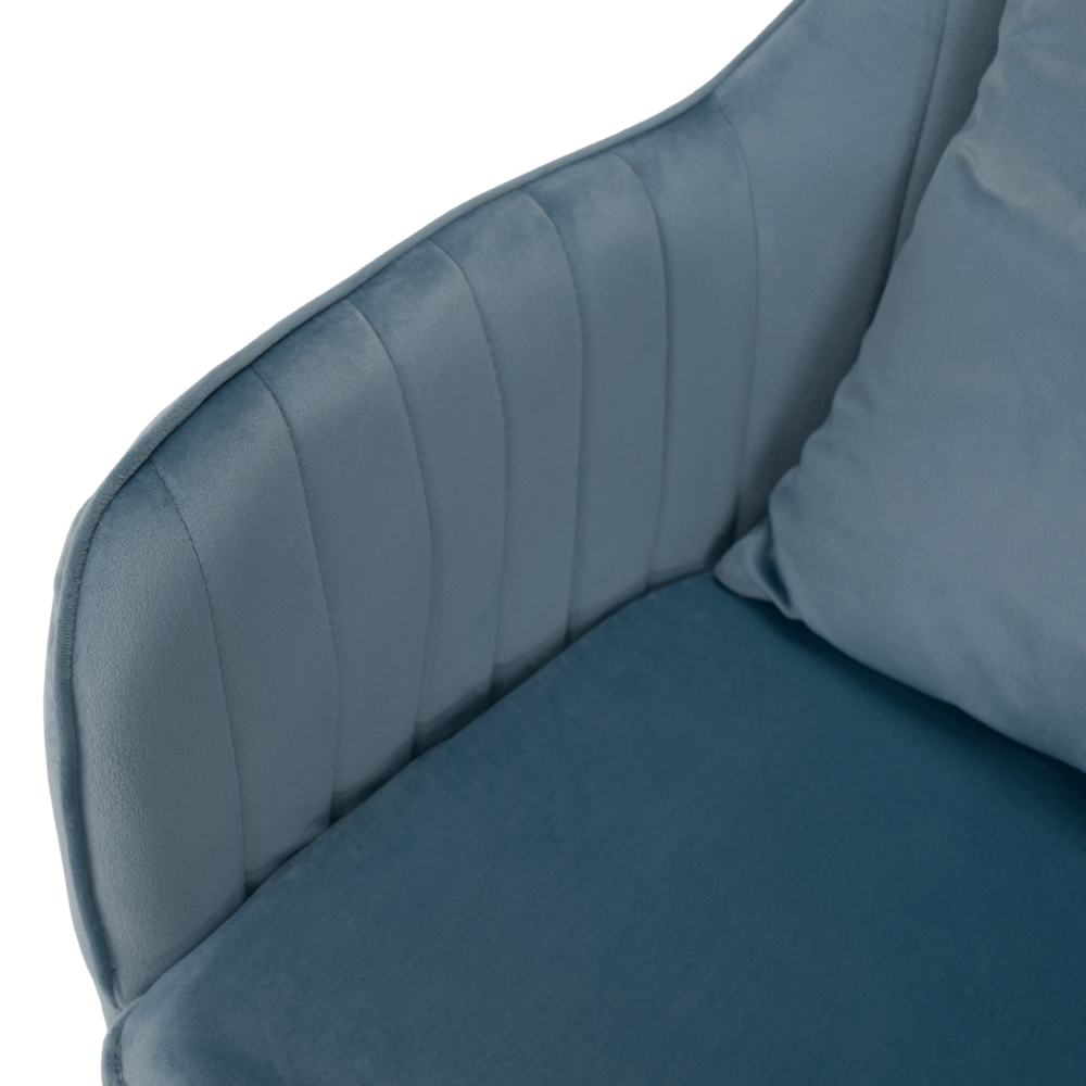 Kancelářské křeslo, modrá Velvet látka / chrom, KLIAN