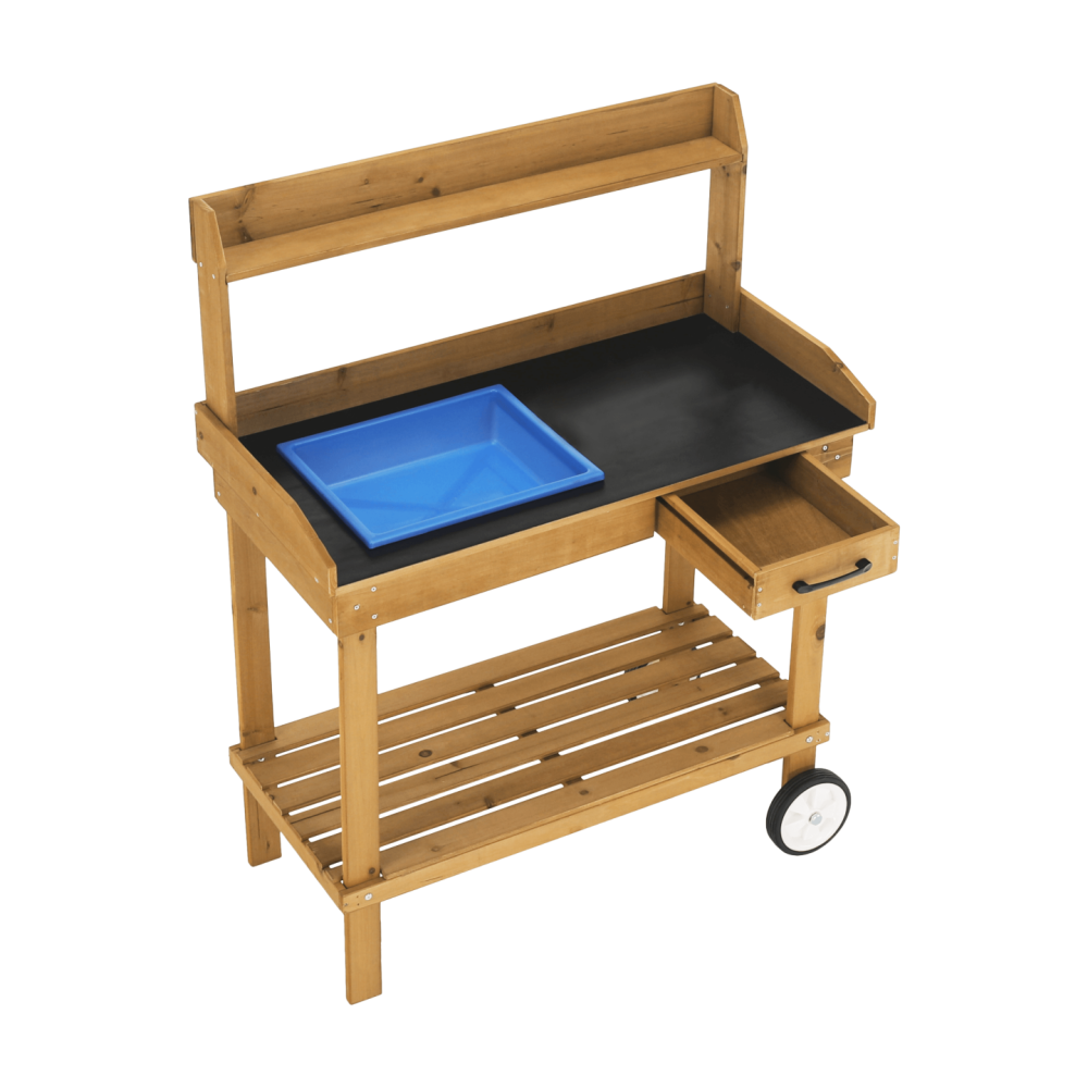 Zahradní pracovní stůl, dřevo/hnědá, BARDY