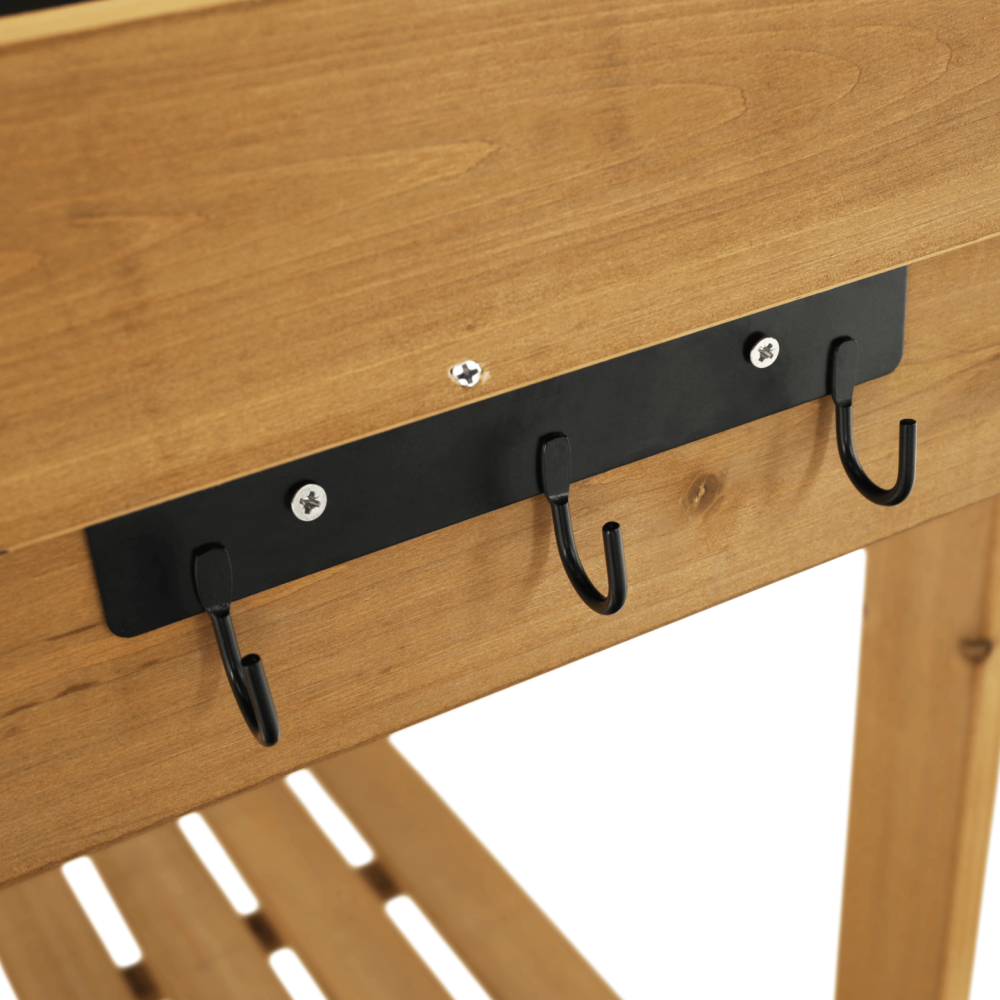 Zahradní pracovní stůl, dřevo/hnědá, BARDY