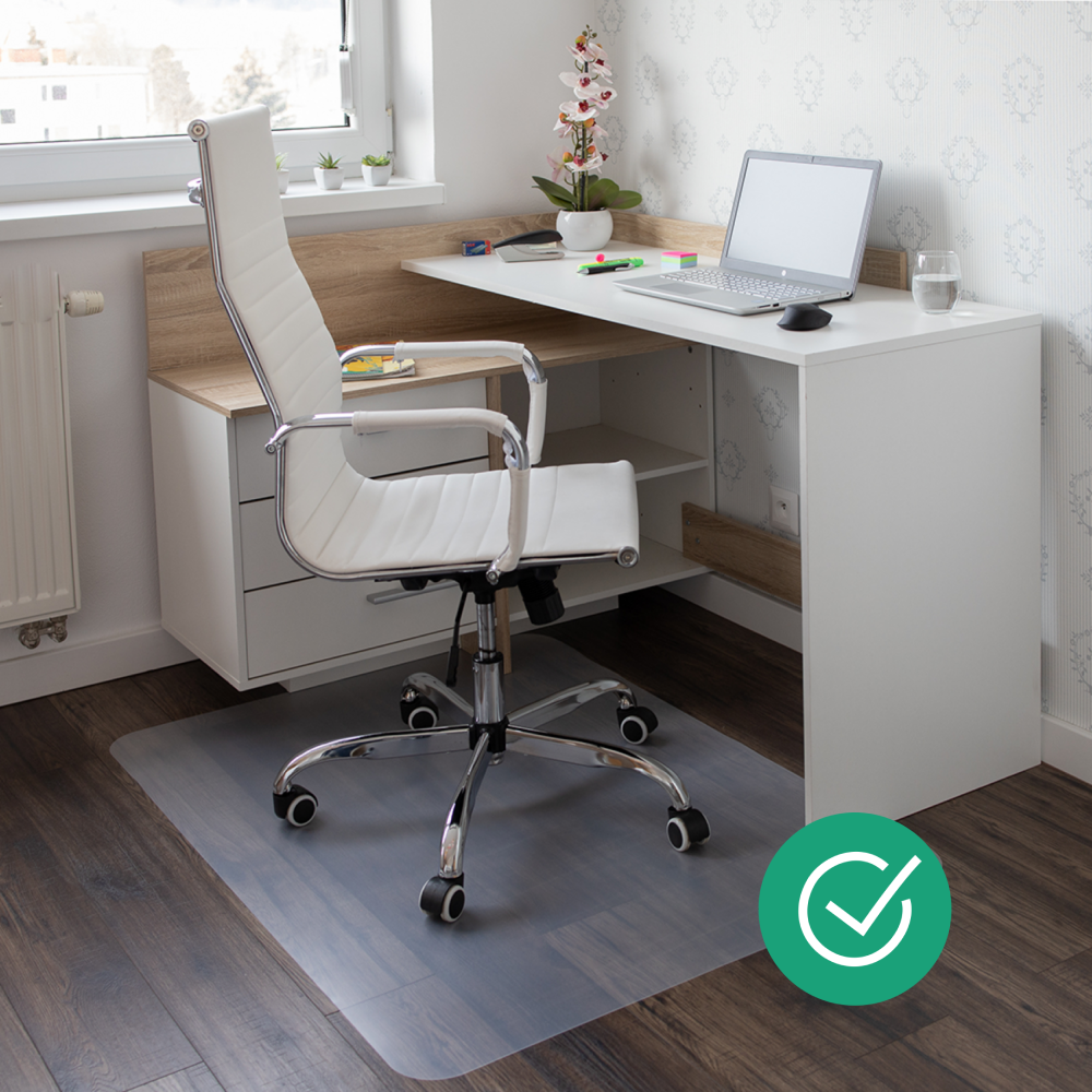 Ochranná podložka pod židli, transparentní, 120x120 cm, 0,8 mm, ELLIE NEW TYP 8