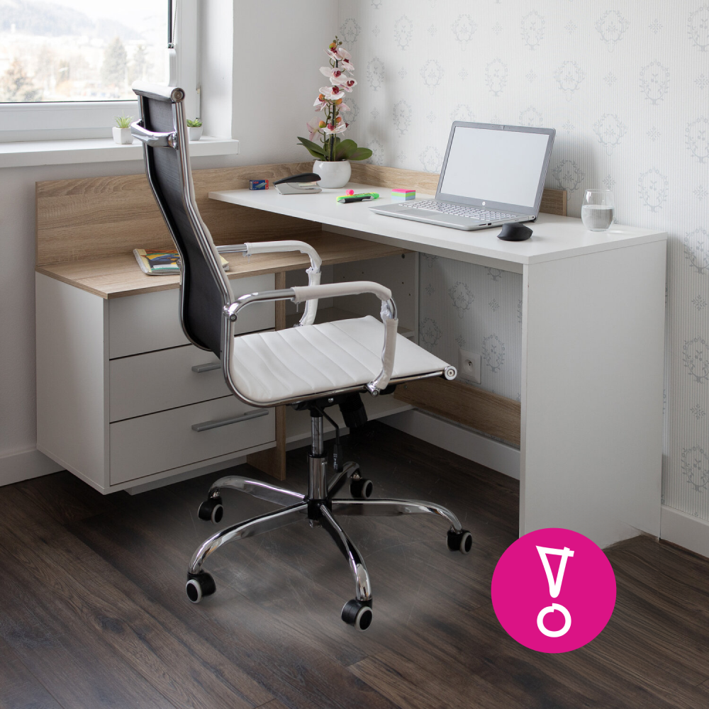 Ochranná podložka pod židli, transparentní, 120x120 cm, 0,8 mm, ELLIE NEW TYP 8