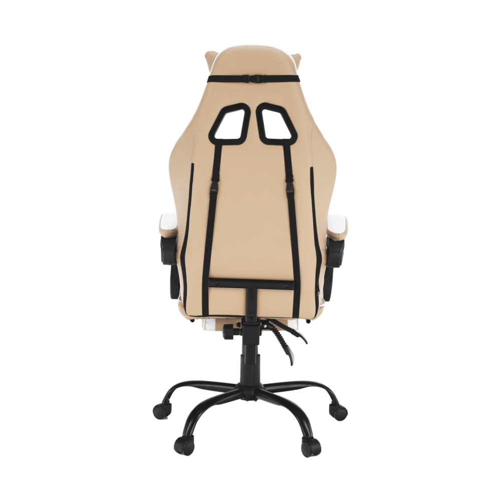 Kancelářské/herní křeslo, černá/bílá/béžová, OZGE 2 NEW