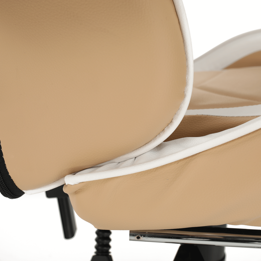 Kancelářské/herní křeslo, černá/bílá/béžová, OZGE 2 NEW