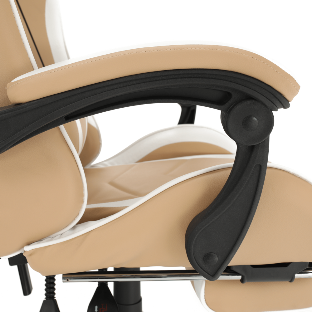 Kancelářské/herní křeslo, černá/bílá/béžová, OZGE 2 NEW