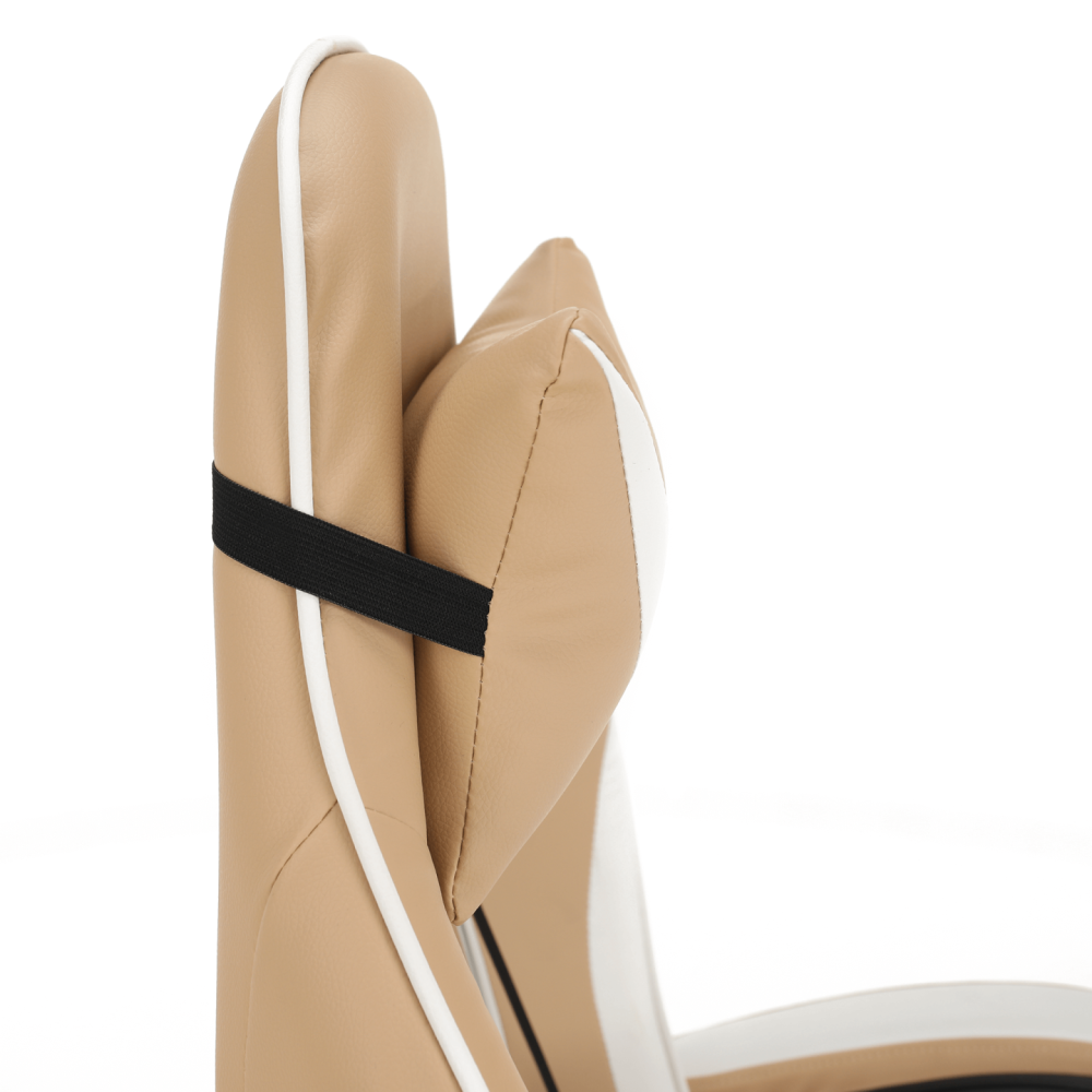 Kancelářské/herní křeslo, černá/bílá/béžová, OZGE 2 NEW