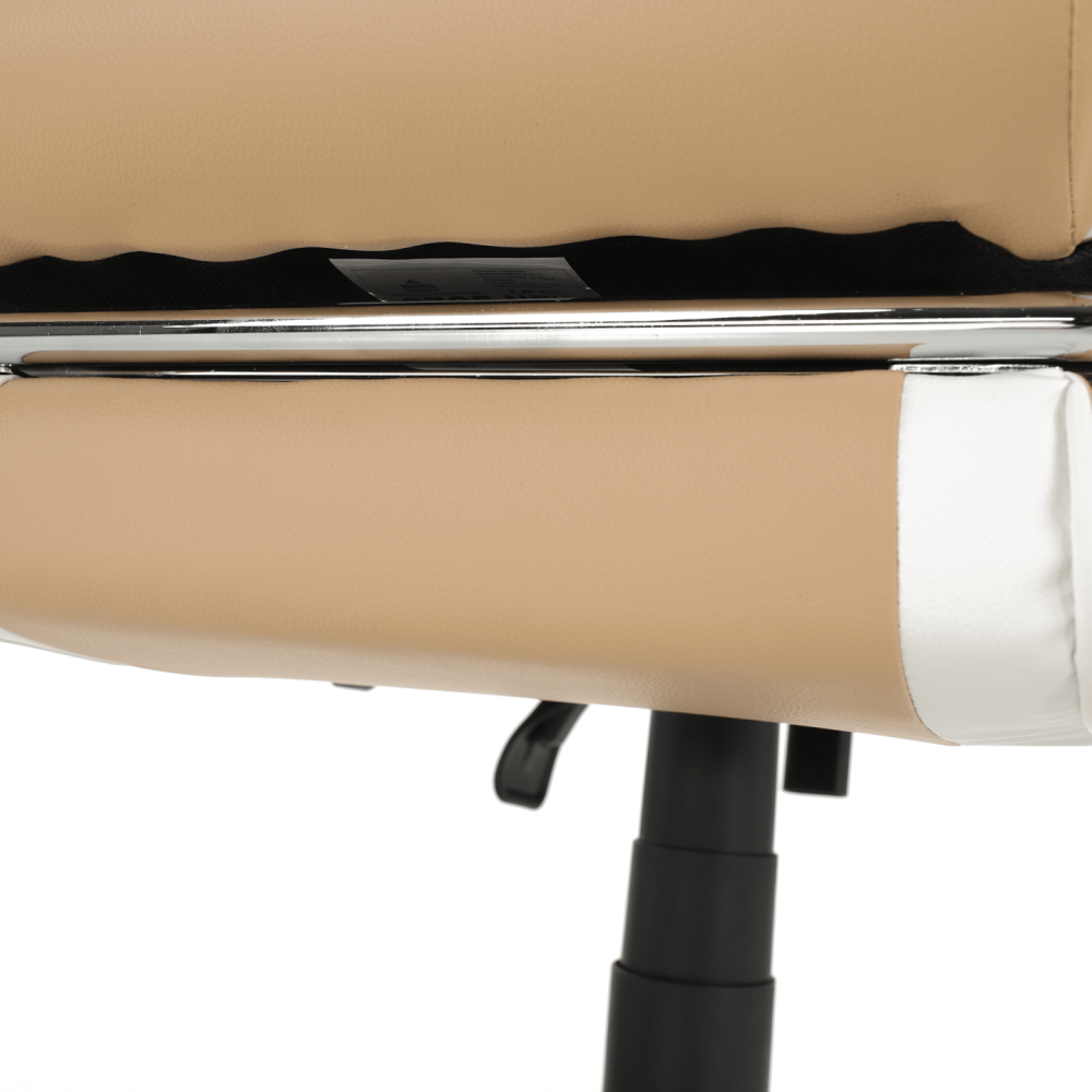 Kancelářské/herní křeslo, černá/bílá/béžová, OZGE 2 NEW