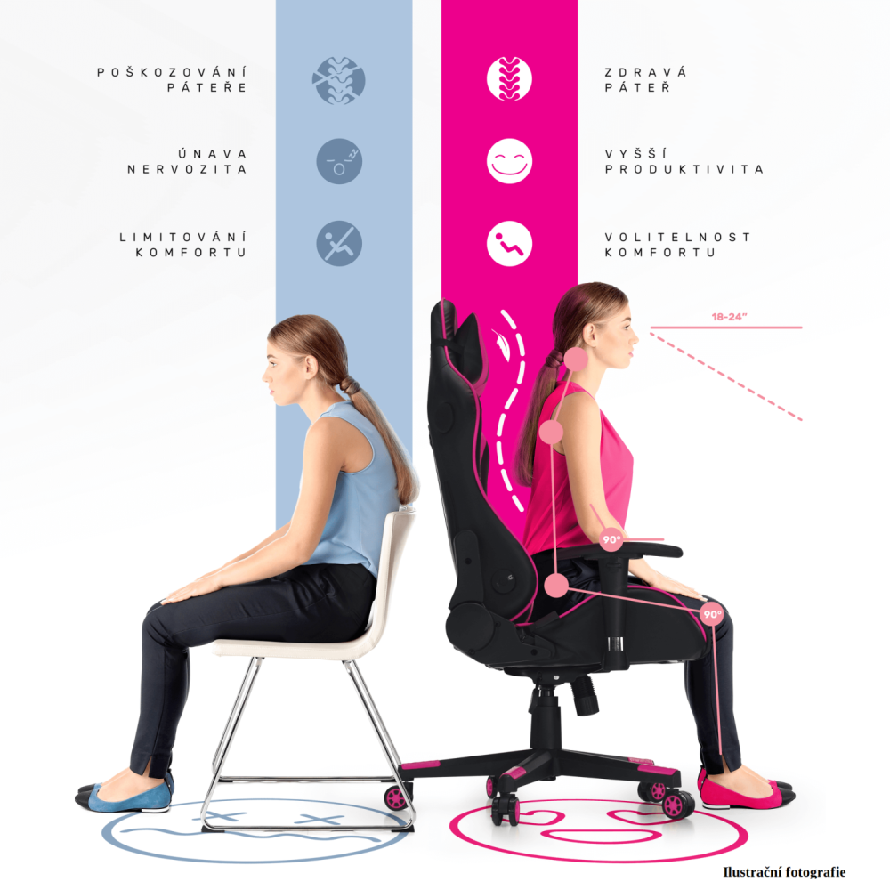 Kancelářské/herní křeslo, černá/bílá/béžová, OZGE 2 NEW