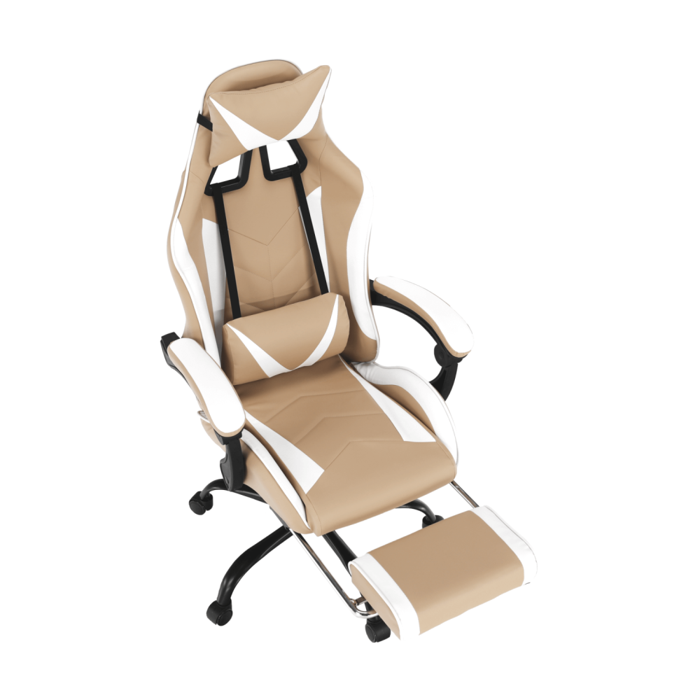 Kancelářské/herní křeslo, černá/bílá/béžová, OZGE 2 NEW