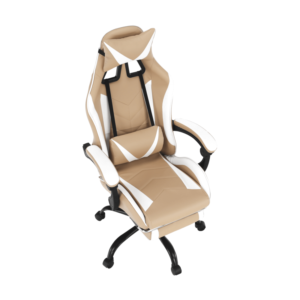 Kancelářské/herní křeslo, černá/bílá/béžová, OZGE 2 NEW