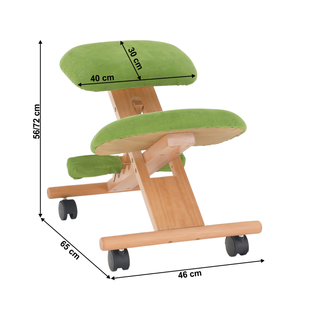Ergonomická klekačka, zelená / buk, GROCO