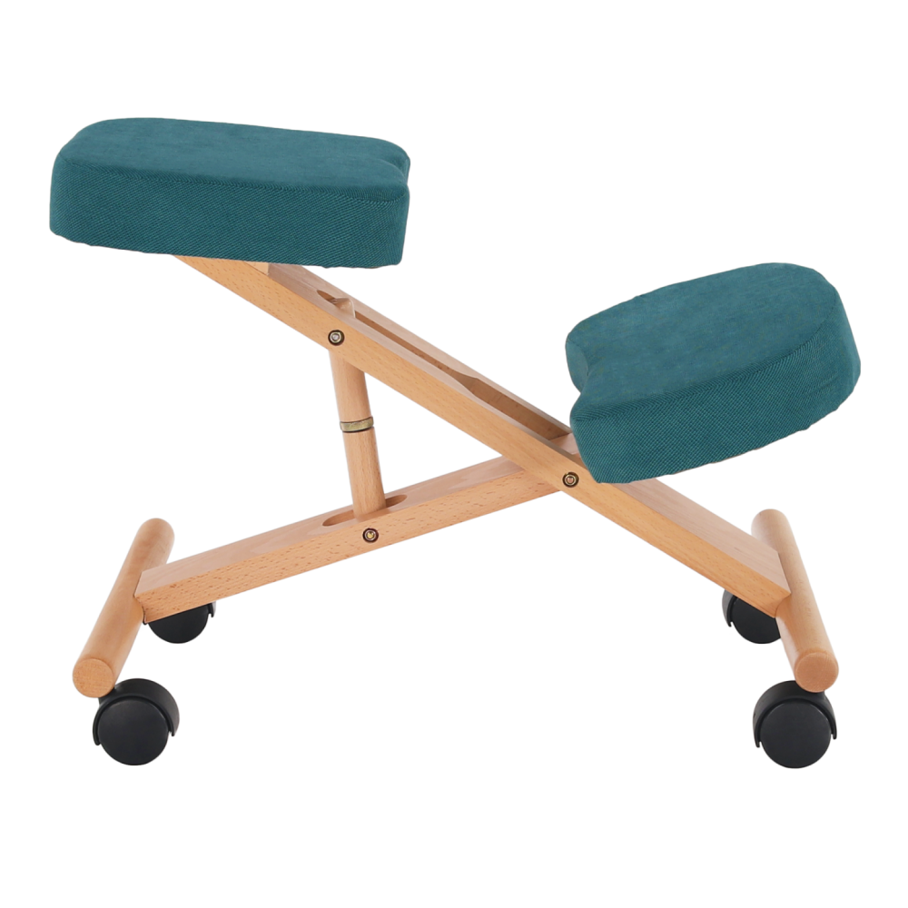 Ergonomická klekačka, petrolejová / buk, FLONET
