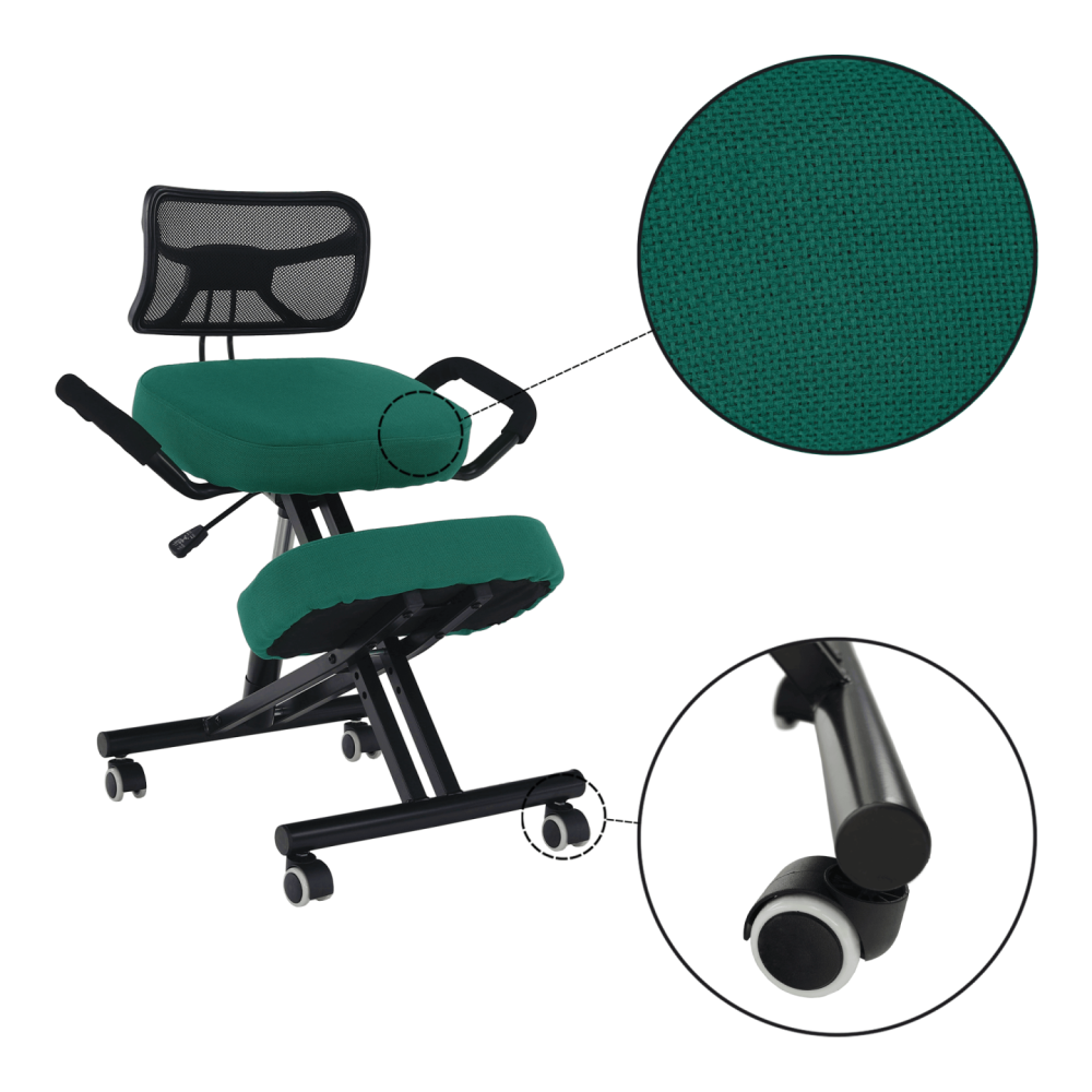 Ergonomická klekačka, zelená/černá, RUFUS
