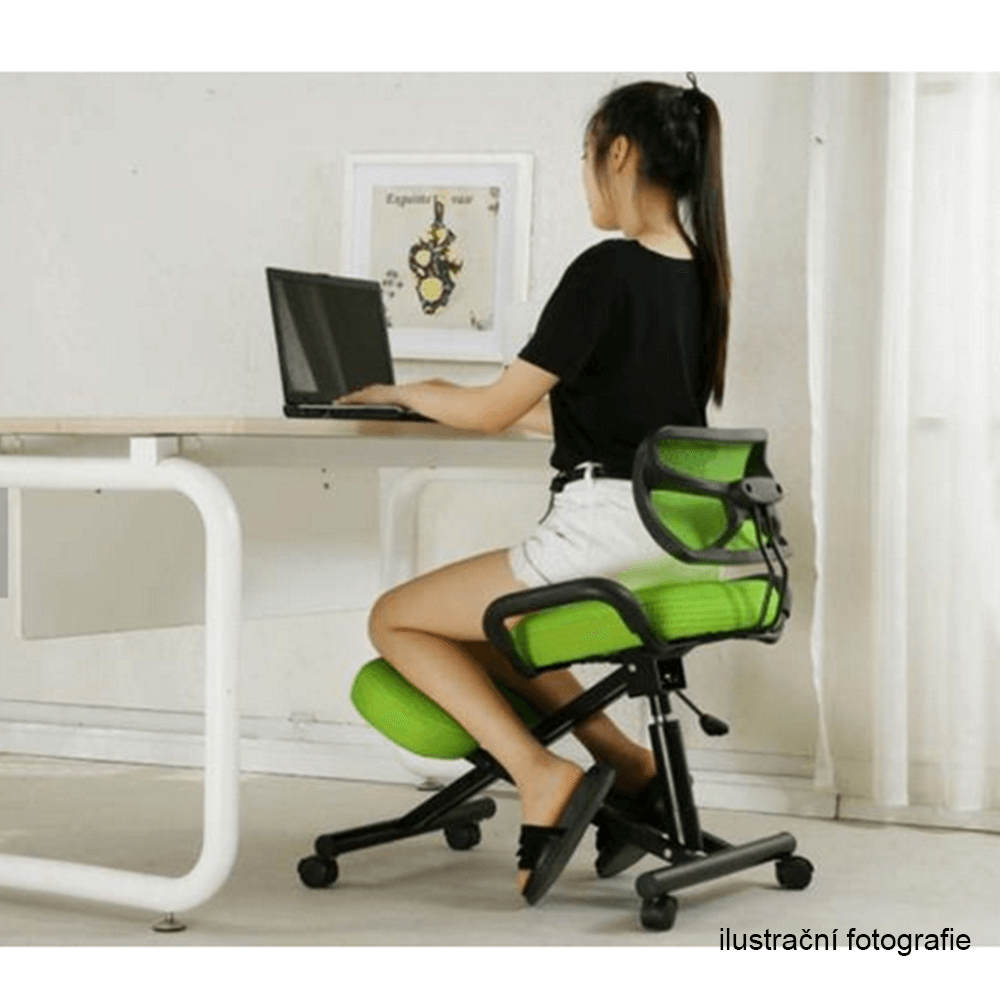 Ergonomická klekačka, zelená/černá, RUFUS